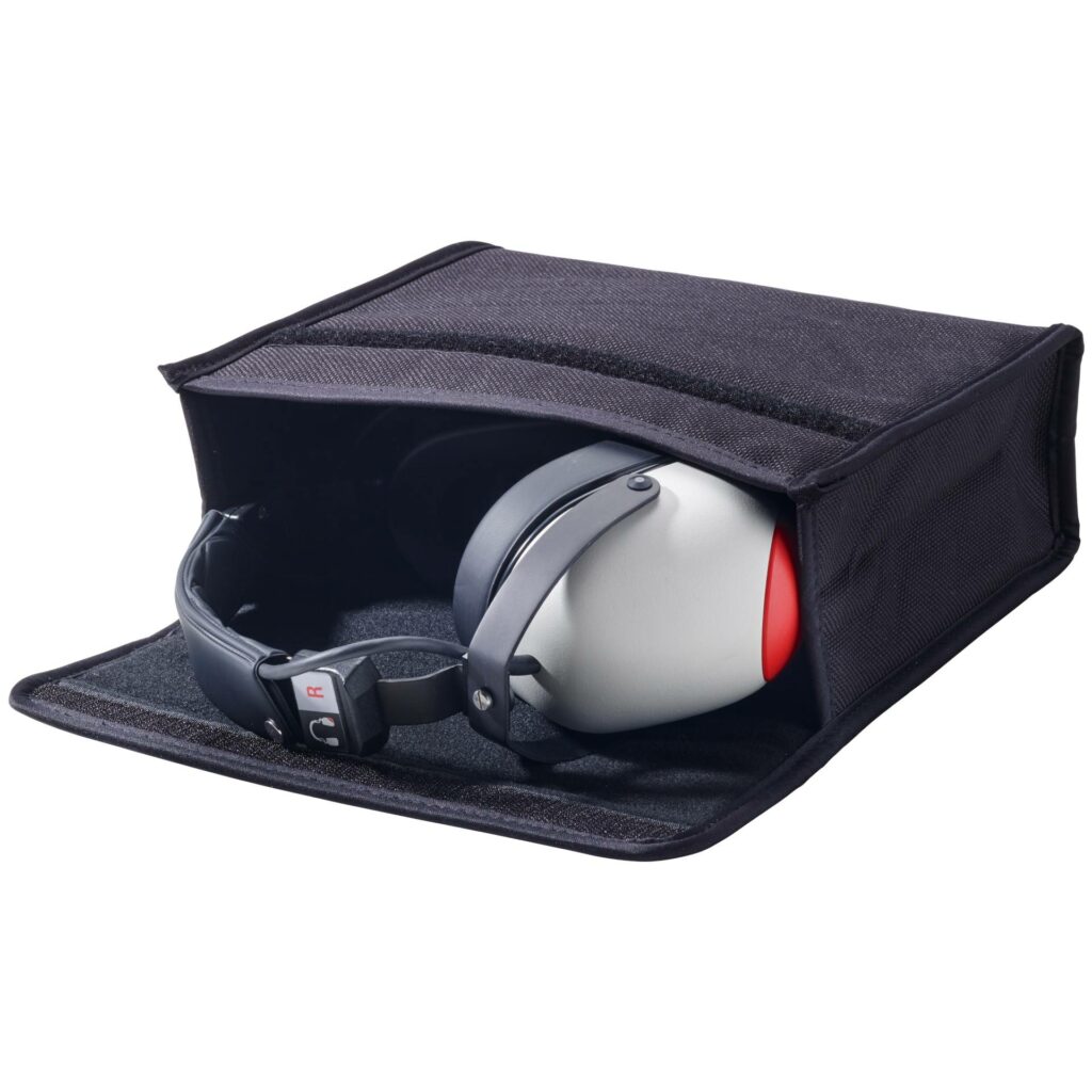 Audiovist in der Transporttasche